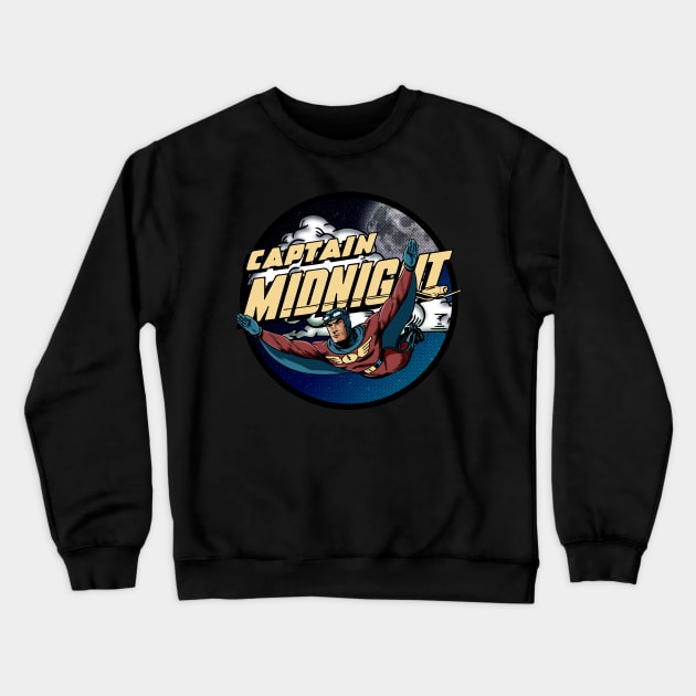 Captain Midnight! Crewneck Sweatshirt by Doc Multiverse Designs